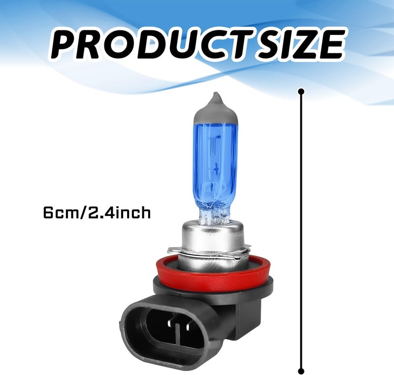 SamWinGear H11 Headlight Bulb H11 Halogen Head Light Bulbs, Ultra White Halogen Headlight Bulb 12V 100W High Beam Low Beam Fog Light Bulbs, Universal Auto Light Lamp for Most Cars, Trucks, SUVs (H11) - Image 2
